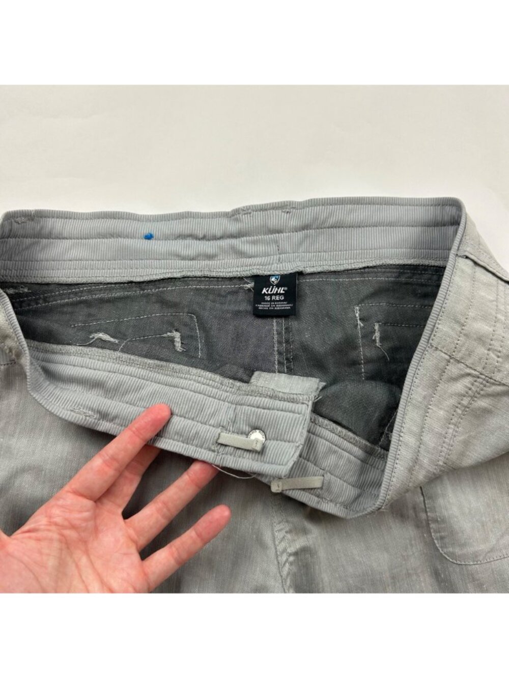 Kuhl Light Gray Lightweight Summer Blend Slim Leg Pant 16R - Picture 3 of 7